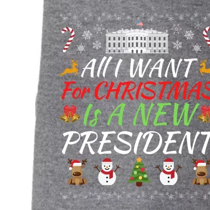 All I Want For Christmas Is A New President, Funny Christmas Sweater Doggie 3-End Fleece Hoodie