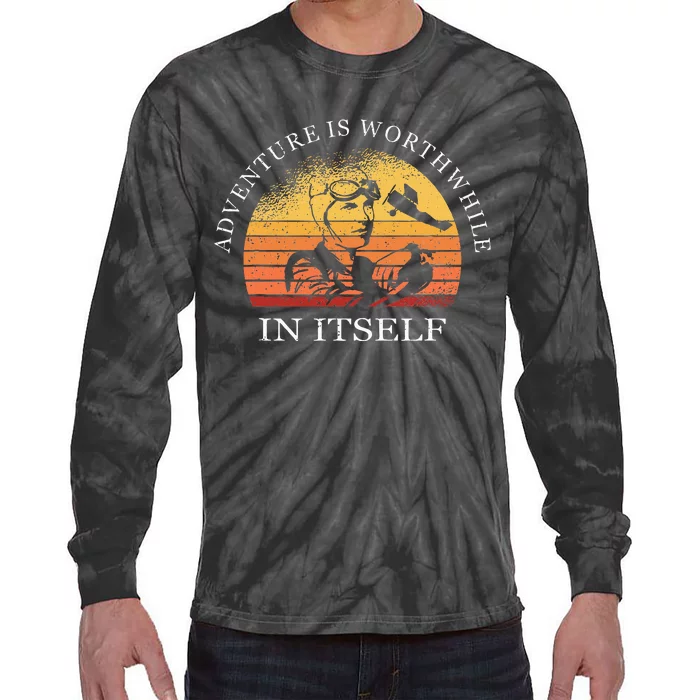 Adventure Is Worthwhile In Itself Earhart Day Tie-Dye Long Sleeve Shirt