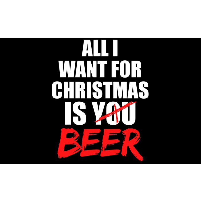 All I Want For Christmas Is Beer Funny Gift Bumper Sticker