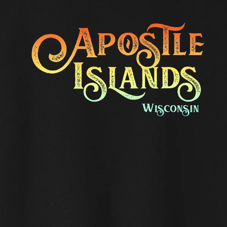 Apostle Islands Wisconsin Tourist Souvenir Gift Women's Crop Top Tee