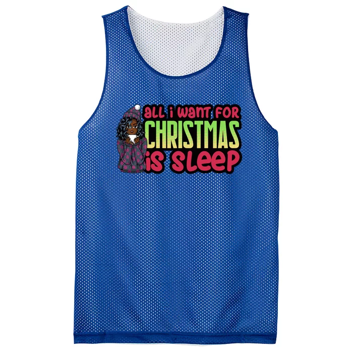 All I Want For Christmas Is Sleep Sipping Hot Cocoa Gift Mesh Reversible Basketball Jersey Tank