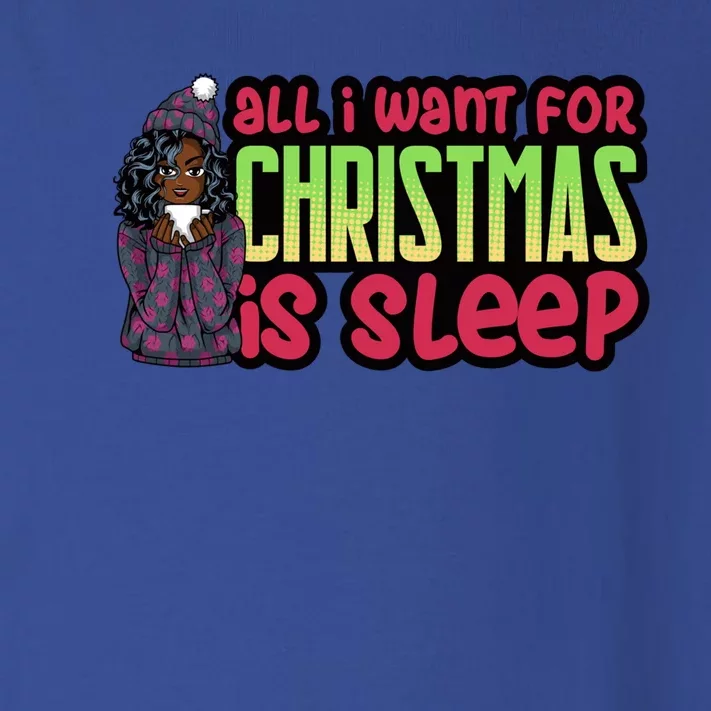 All I Want For Christmas Is Sleep Sipping Hot Cocoa Gift Toddler Long Sleeve Shirt