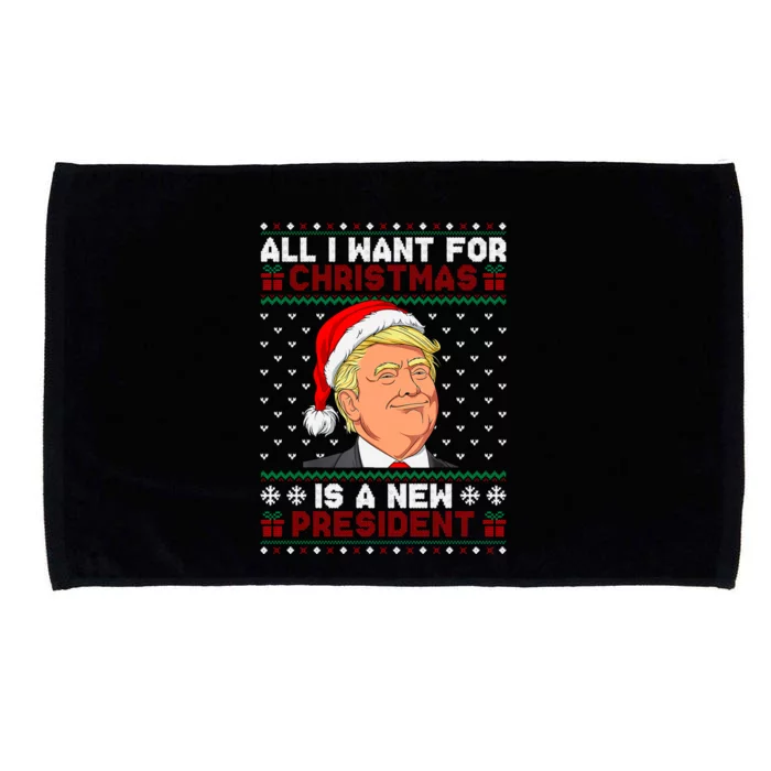 All I Want For Christmas Trump New President Snows Ugly Xmas Gift Microfiber Hand Towel