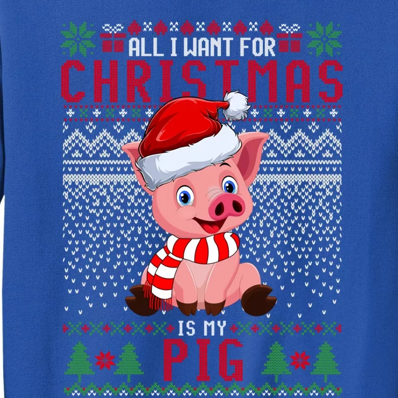 All I Want For Christmas Is My Pig Ugly Christmas Sweater Cool Gift Tall Sweatshirt