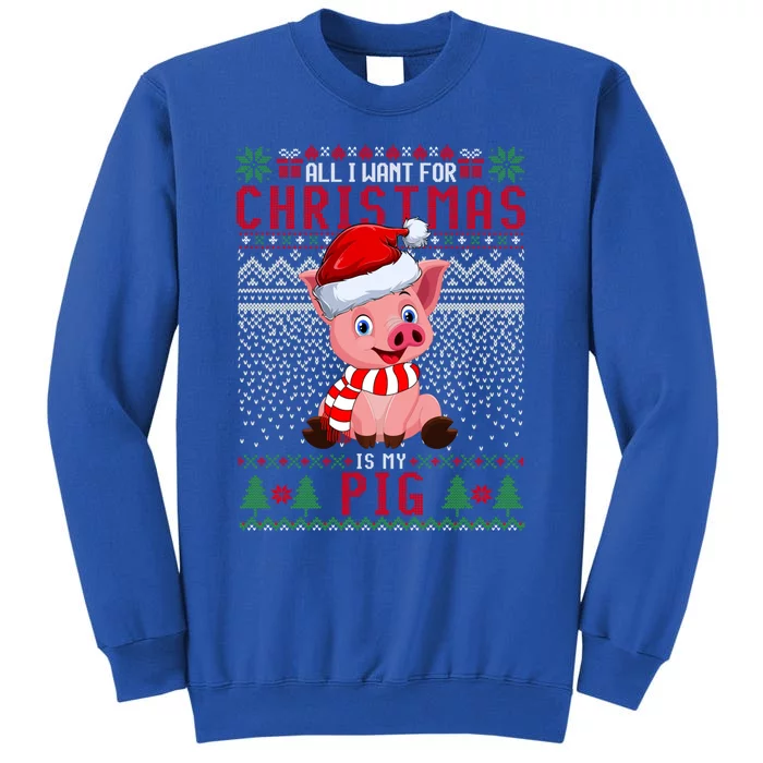 All I Want For Christmas Is My Pig Ugly Christmas Sweater Cool Gift Tall Sweatshirt