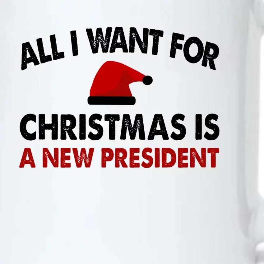 All I Want For Christmas Is A New President Funny Gift Black Color Changing Mug