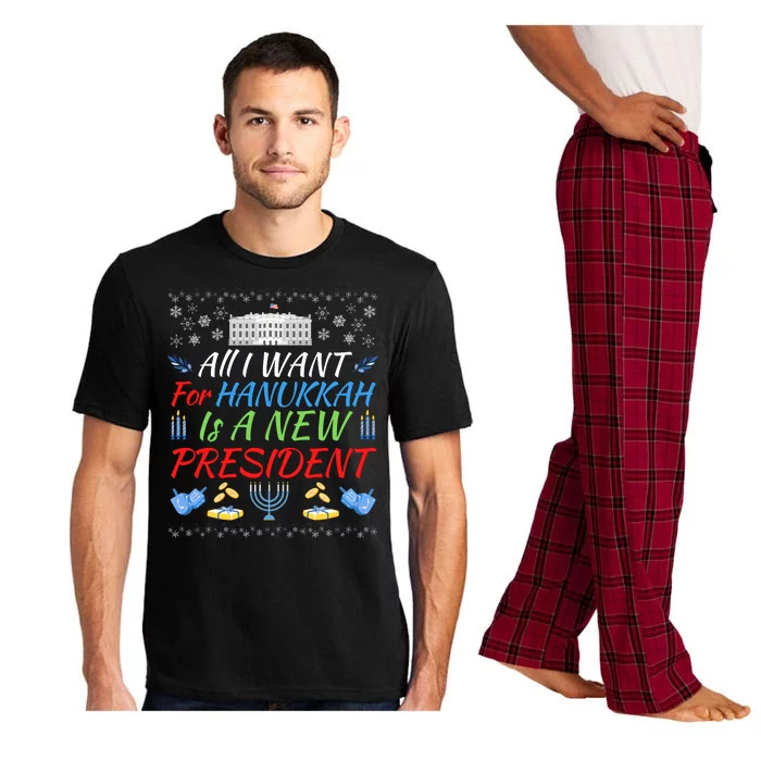 All I Want For Hanukkah Is A New President, Funny Hanukkah Pajama Set