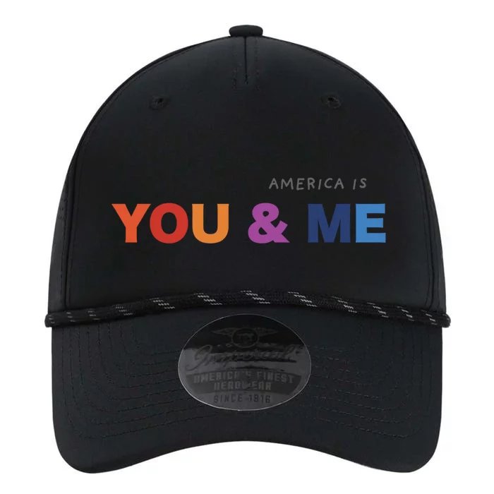 America Is You And Me Usa Pride Positive Message Gift Performance The Dyno Cap