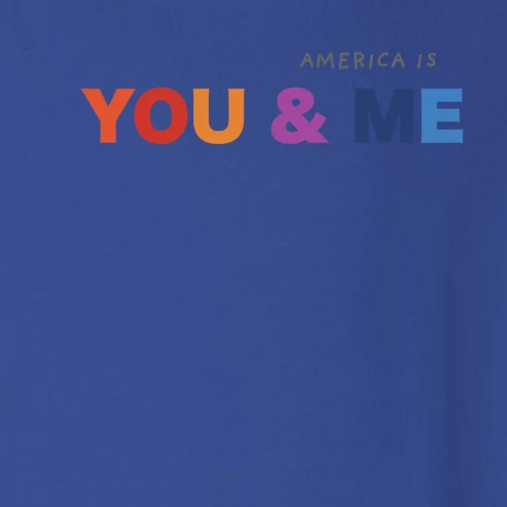 America Is You And Me Usa Pride Positive Message Gift Toddler Long Sleeve Shirt