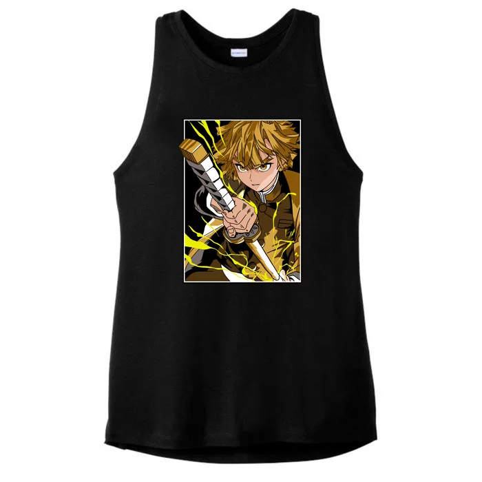 Anime Icons: Your Favorite Characters On Demand Ladies Tri-Blend Wicking Tank