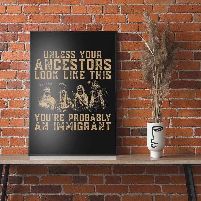 American Indian YouRe Probably An Immigrant Poster