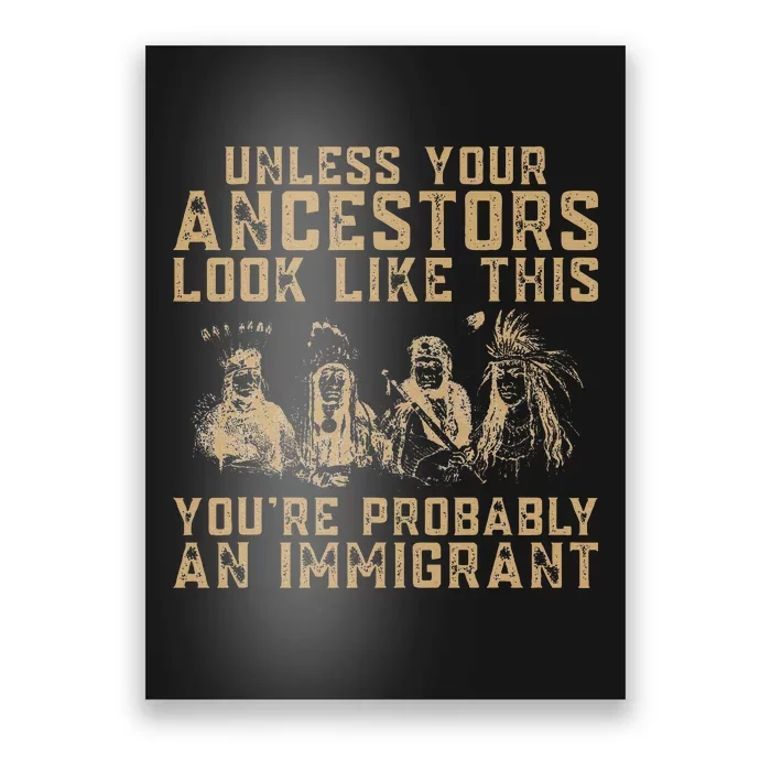 American Indian YouRe Probably An Immigrant Poster