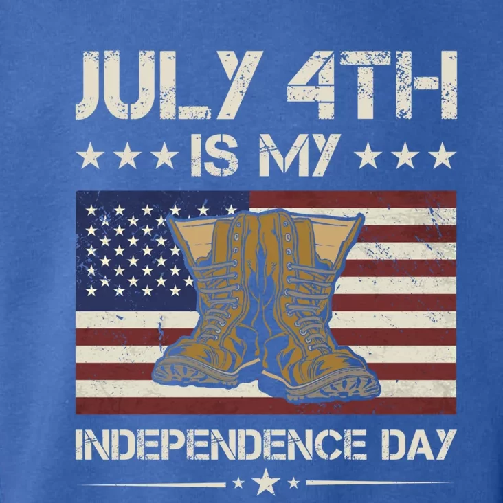 America July 4th Is My Independence Day Army Veteran Gift Toddler Hoodie