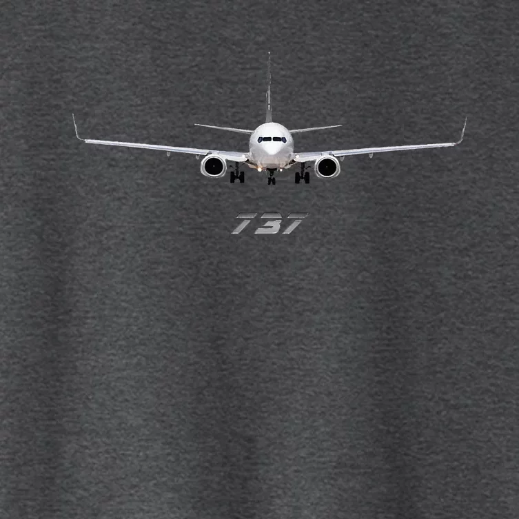 Airline Jet 737 Aircraft Passenger Aircraft Women's Crop Top Tee