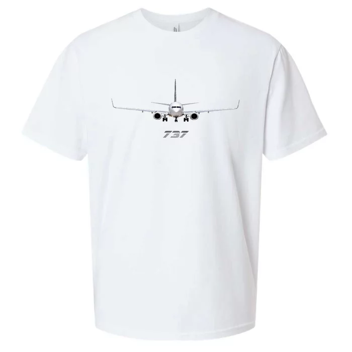 Airline Jet 737 Aircraft Passenger Aircraft Sueded Cloud Jersey T-Shirt