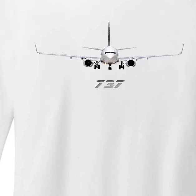 Airline Jet 737 Aircraft Passenger Aircraft Womens CVC Long Sleeve Shirt