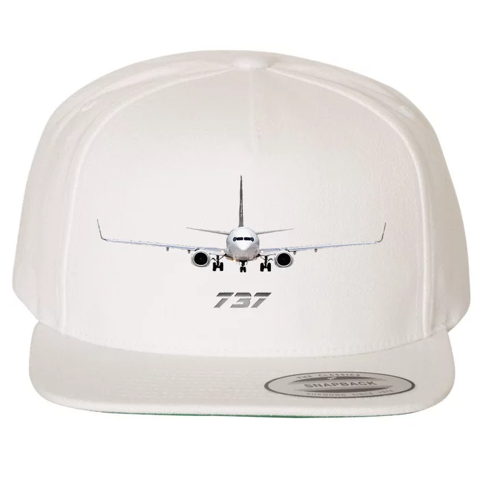 Airline Jet 737 Aircraft Passenger Aircraft Wool Snapback Cap