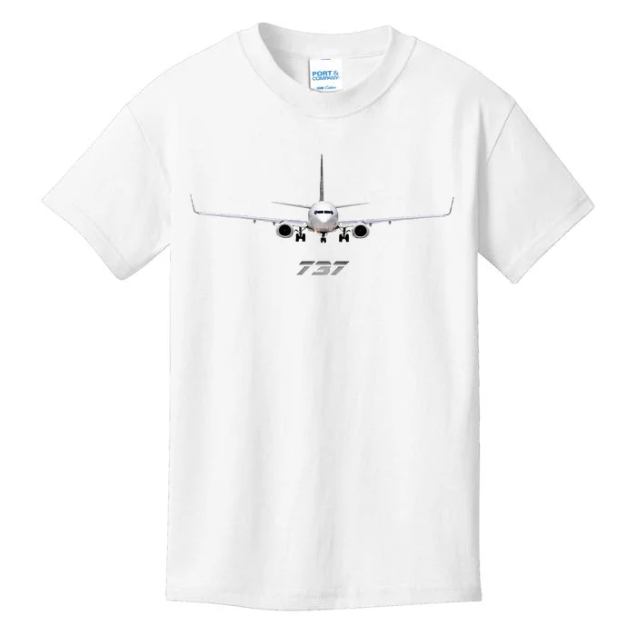 Airline Jet 737 Aircraft Passenger Aircraft Kids T-Shirt