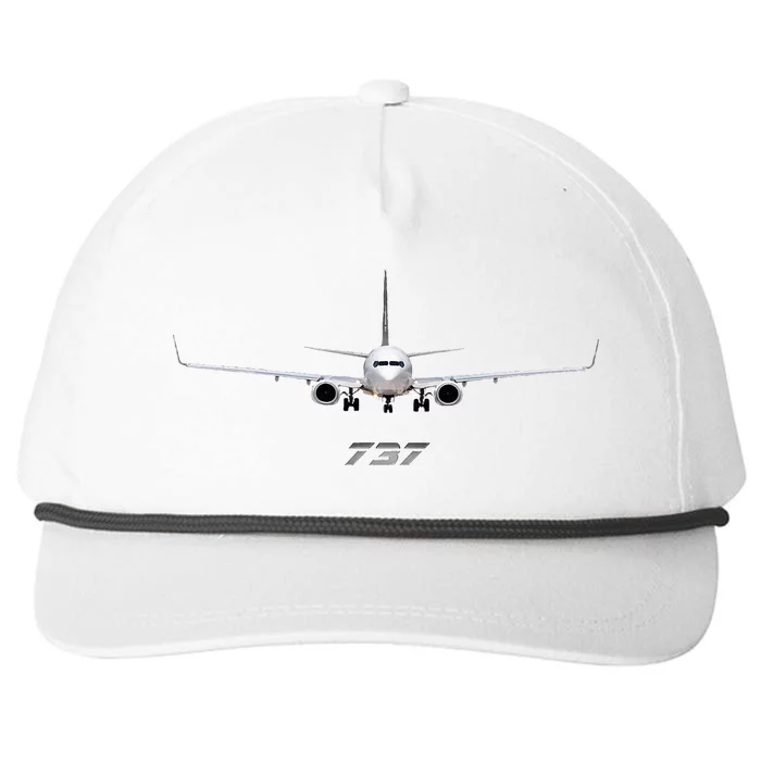 Airline Jet 737 Aircraft Passenger Aircraft Snapback Five-Panel Rope Hat