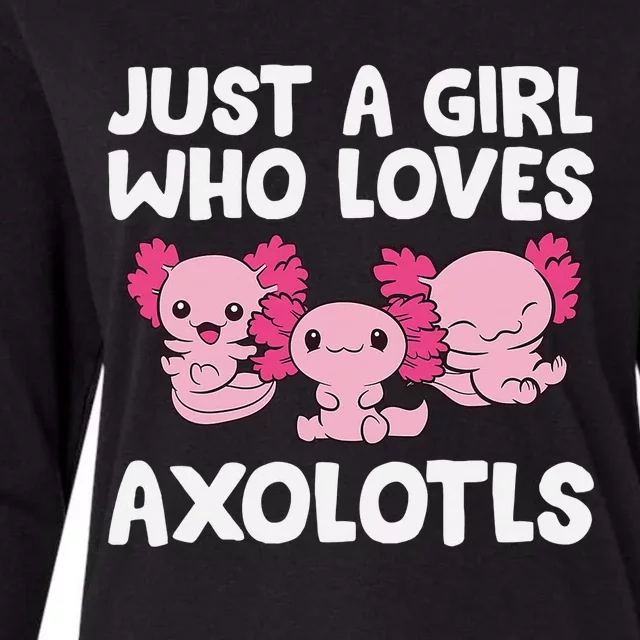 Axolotl  Just a  Who Loves Axolotls Womens Cotton Relaxed Long Sleeve T-Shirt