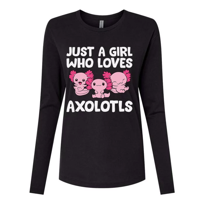 Axolotl  Just a  Who Loves Axolotls Womens Cotton Relaxed Long Sleeve T-Shirt