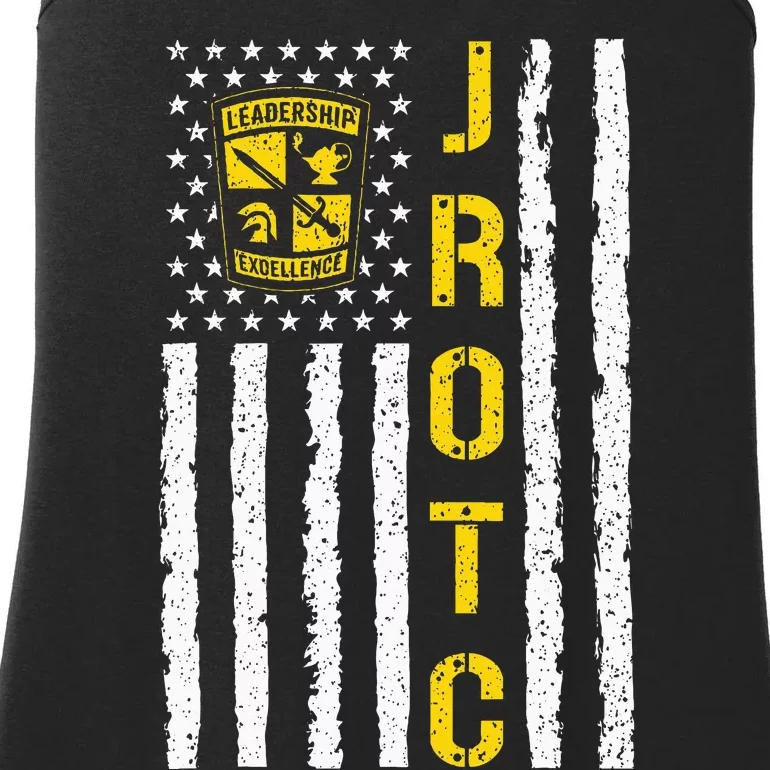 Army Jrotc American Flag Junior Rotc Leadership Excellence Ladies Essential Tank