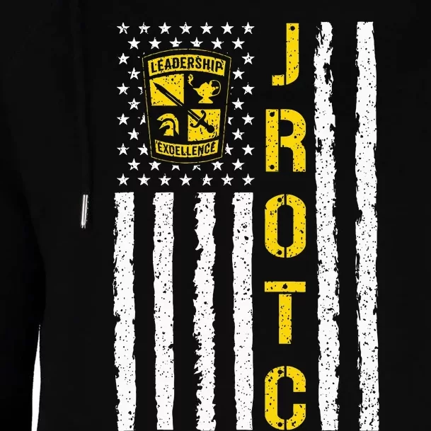 Army Jrotc American Flag Junior Rotc Leadership Excellence Womens Funnel Neck Pullover Hood