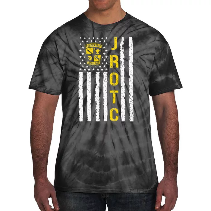 Army Jrotc American Flag Junior Rotc Leadership Excellence Tie-Dye T-Shirt