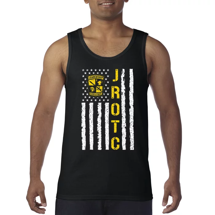 Army Jrotc American Flag Junior Rotc Leadership Excellence Tank Top