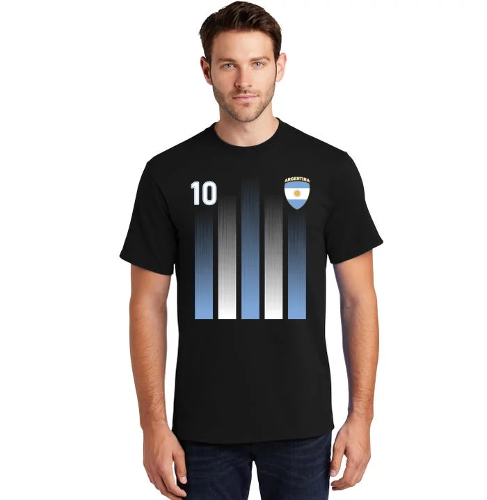 Argentinaian Jersey Argentina Soccer Jersey 10 Football Fan Long Sleeve Tall T-Shirt