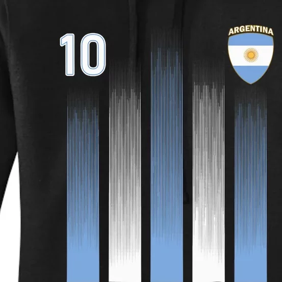 Argentinaian Jersey Argentina Soccer Jersey 10 Football Fan Women's Pullover Hoodie