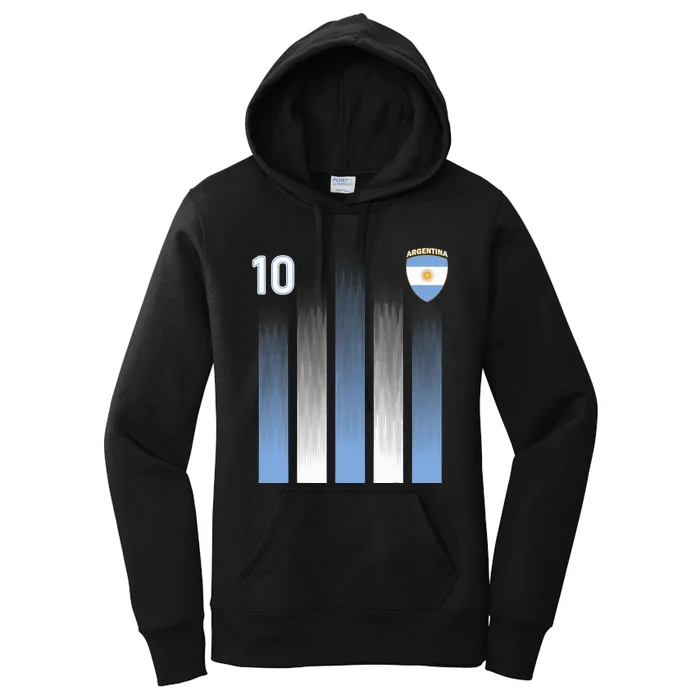 Argentinaian Jersey Argentina Soccer Jersey 10 Football Fan Women's Pullover Hoodie