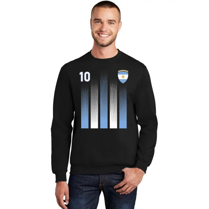 Argentinaian Jersey Argentina Soccer Jersey 10 Football Fan Tall Sweatshirt