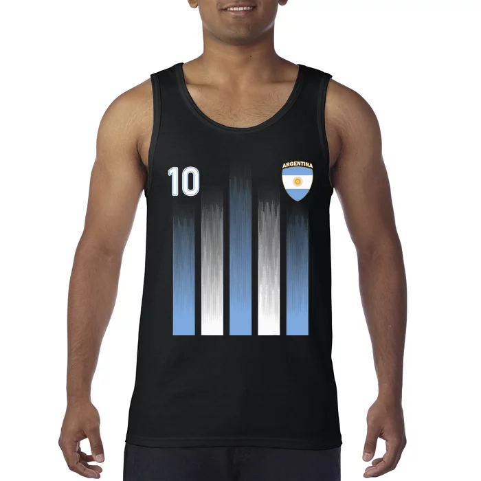 Argentinaian Jersey Argentina Soccer Jersey 10 Football Fan Tank Top