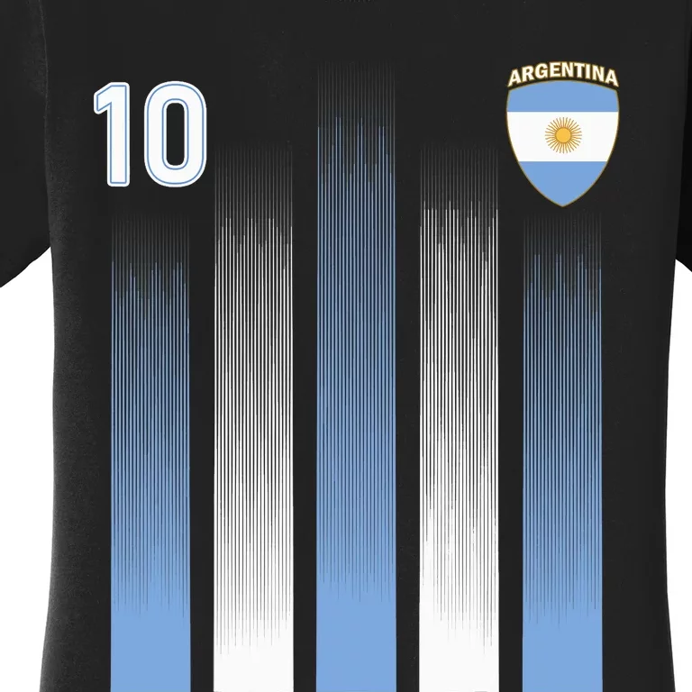 Argentinaian Jersey Argentina Soccer Jersey 10 Football Fan Women's T-Shirt