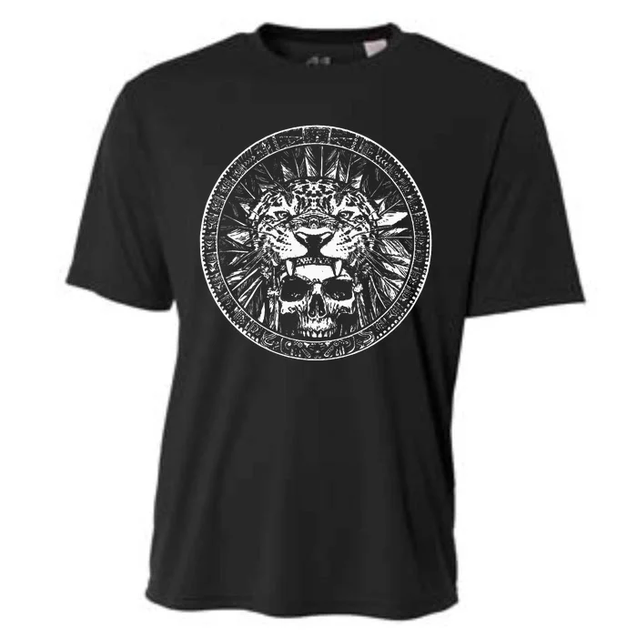 Aztec Jaguar Ancient Warrior Native Mexican Mythology Cooling Performance Crew T-Shirt