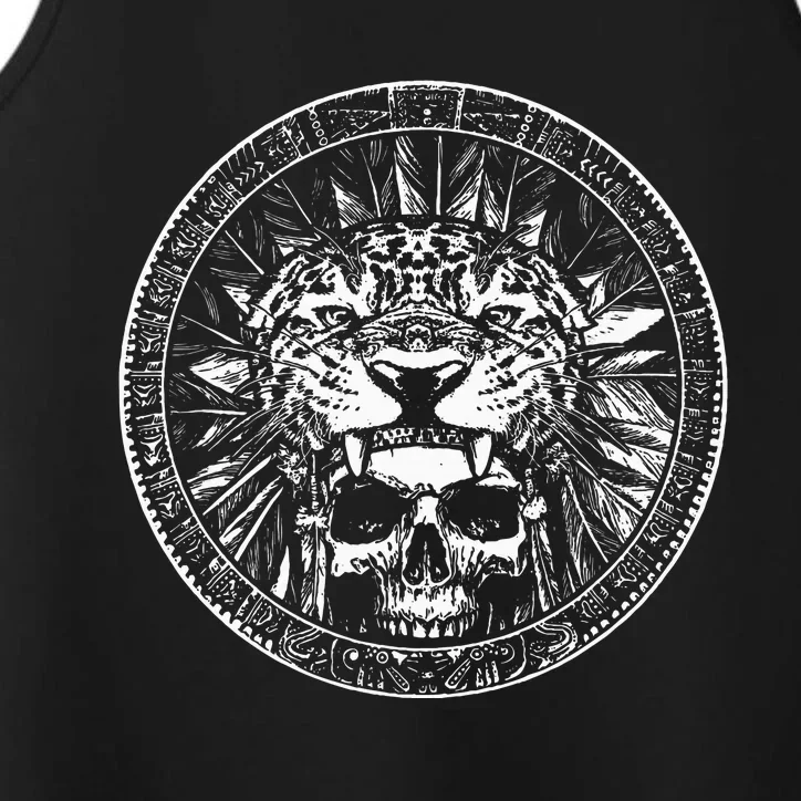 Aztec Jaguar Ancient Warrior Native Mexican Mythology Performance Tank