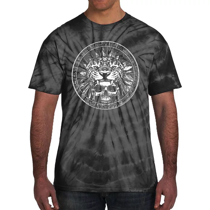 Aztec Jaguar Ancient Warrior Native Mexican Mythology Tie-Dye T-Shirt