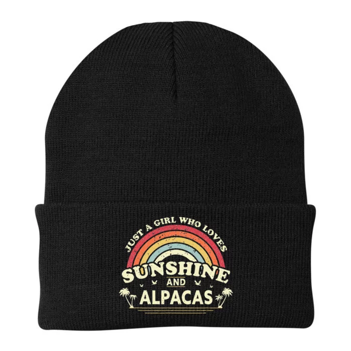 Alpaca . Just A Girl Who Loves Sunshine And Alpacas Knit Cap Winter Beanie