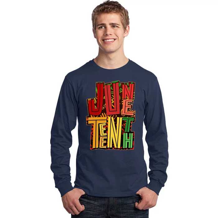 Abstract Juneteenth African Pattern Tall Long Sleeve T-Shirt