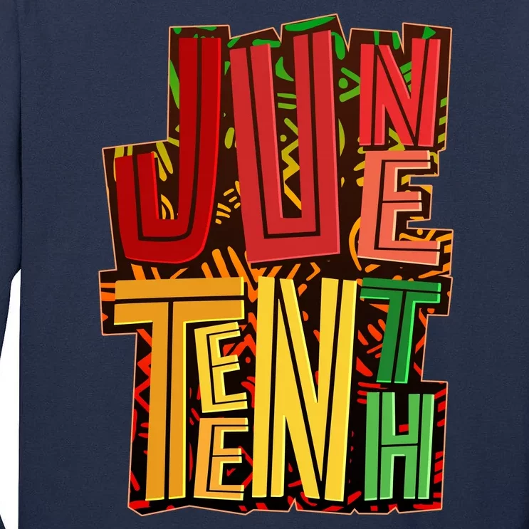 Abstract Juneteenth African Pattern Tall Long Sleeve T-Shirt