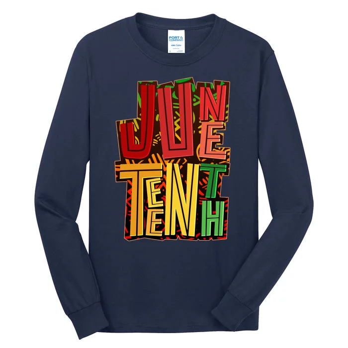 Abstract Juneteenth African Pattern Tall Long Sleeve T-Shirt