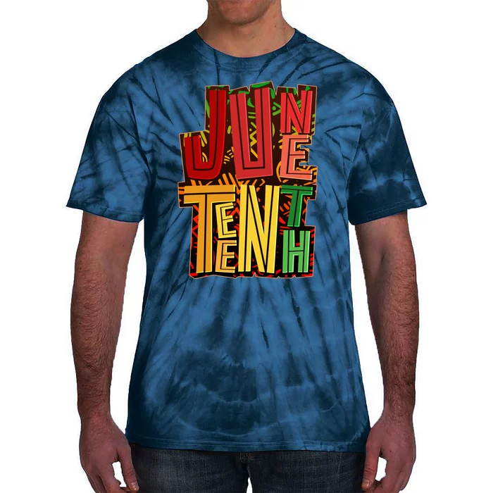 Abstract Juneteenth African Pattern Tie-Dye T-Shirt