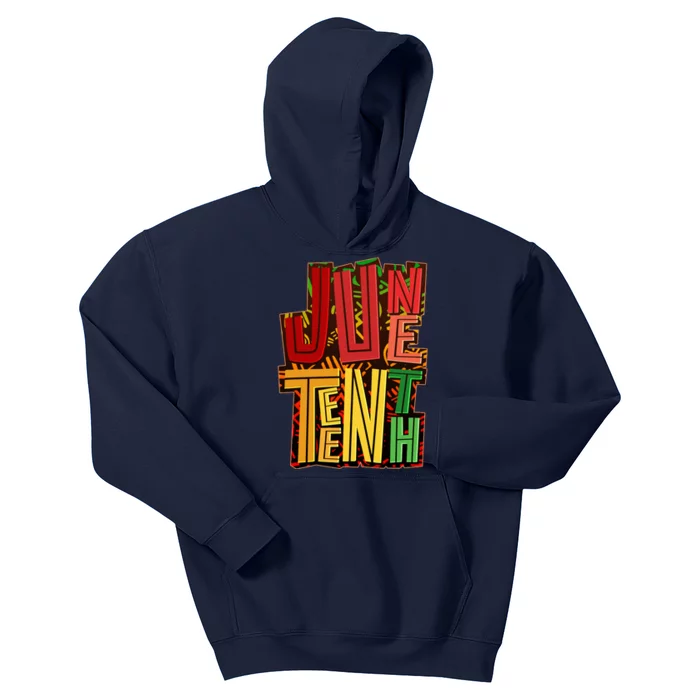 Abstract Juneteenth African Pattern Kids Hoodie