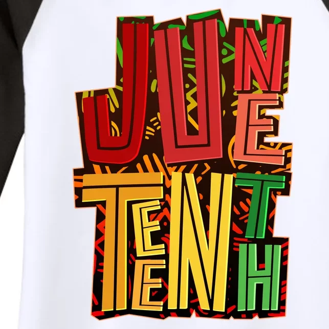 Abstract Juneteenth African Pattern Women's Tri-Blend 3/4-Sleeve Raglan Shirt