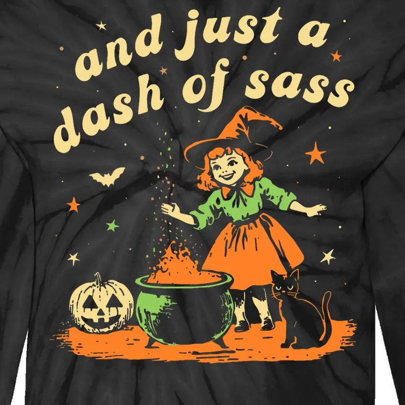 And Just A Dash Of Sass Baby Halloween Witch Tie-Dye Long Sleeve Shirt