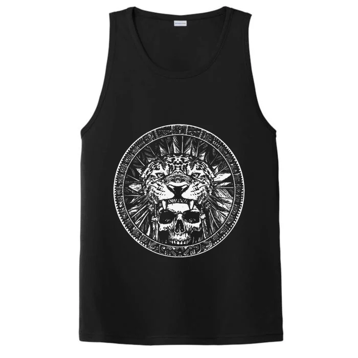 Aztec Jaguar Ancient Warrior Native Mexican Mythology Performance Tank