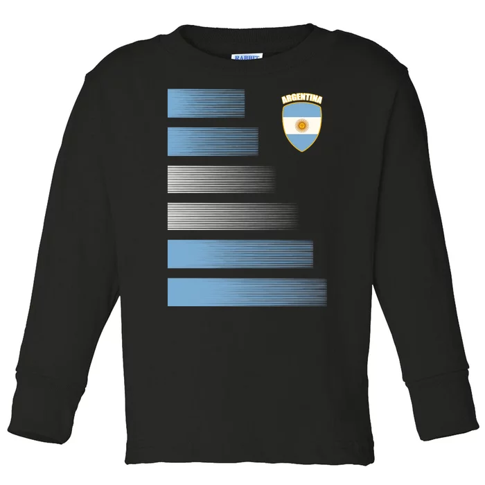 Argentinian Jersey Argentina Soccer Jersey Football Fan Toddler Long Sleeve Shirt