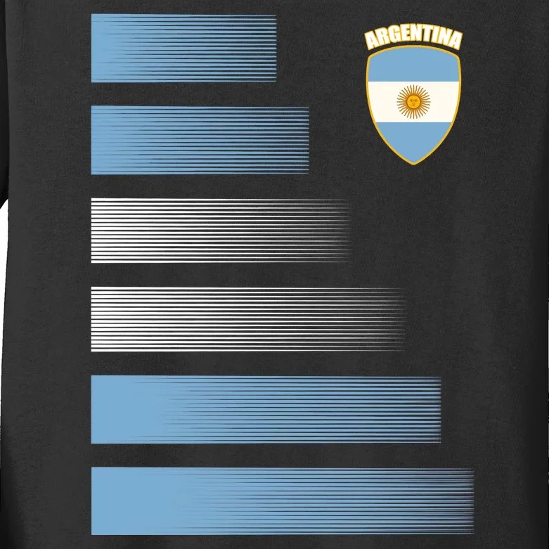 Argentinian Jersey Argentina Soccer Jersey Football Fan Kids Long Sleeve Shirt