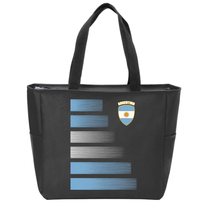 Argentinian Jersey Argentina Soccer Jersey Football Fan Zip Tote Bag